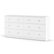4 Pieces Set of Modern Wood Bedroom Furniture in White Finish