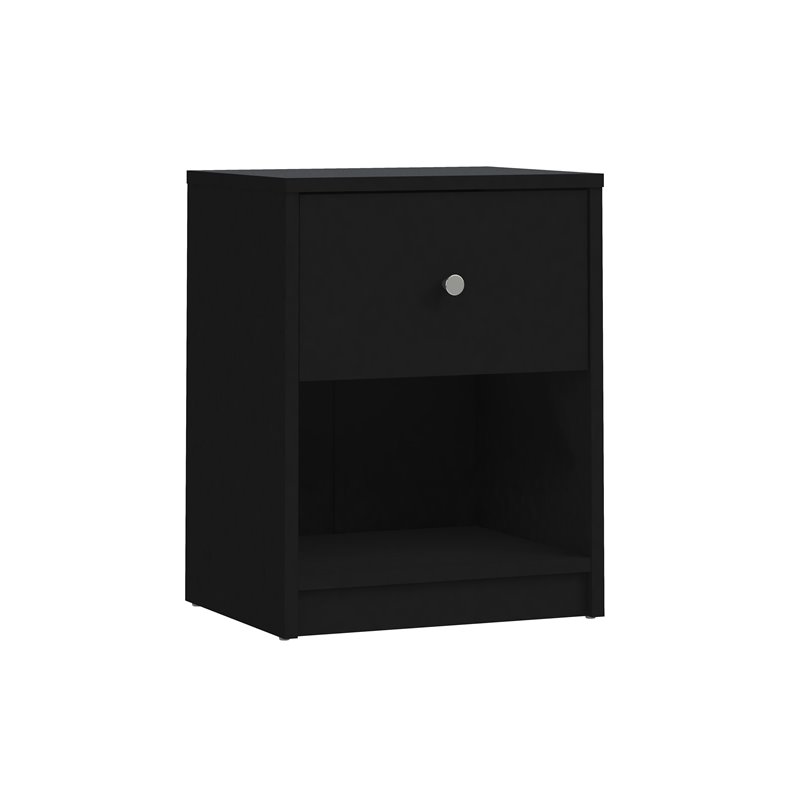 3 Pieces Modern Engineered Wood Dresser and Nightstands Bedroom Set in Black