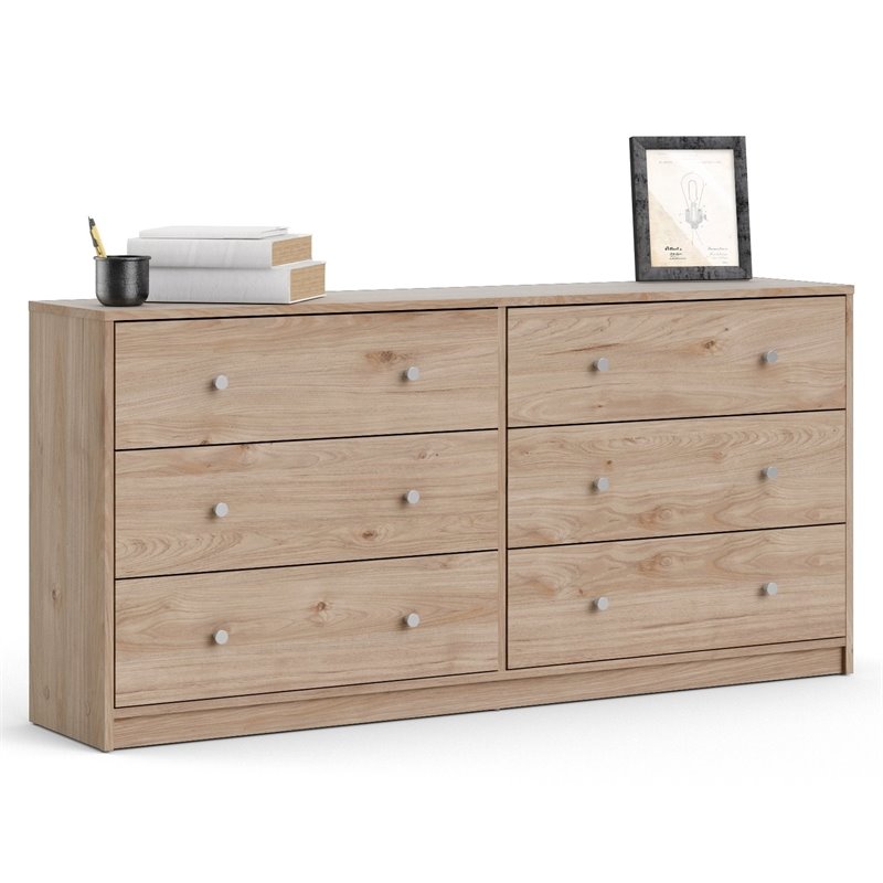 2 Piece Dresser and Nightstand Bedroom Set in Jackson Hickory