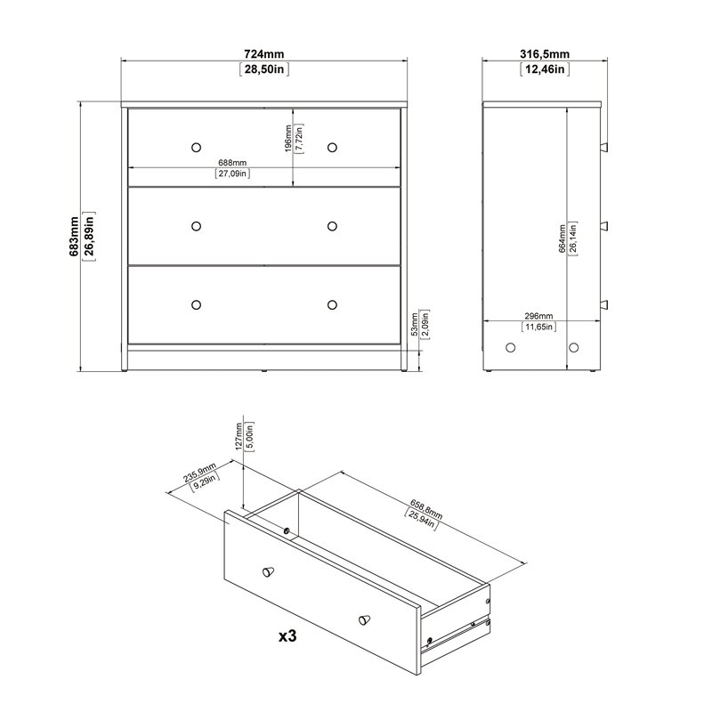 4 Piece Bedroom Set in Jackson Hickory