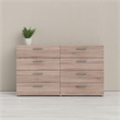 Home Square 8 Drawer Dresser and 2 Drawer Nightstand 2 Pc Set in Truffle
