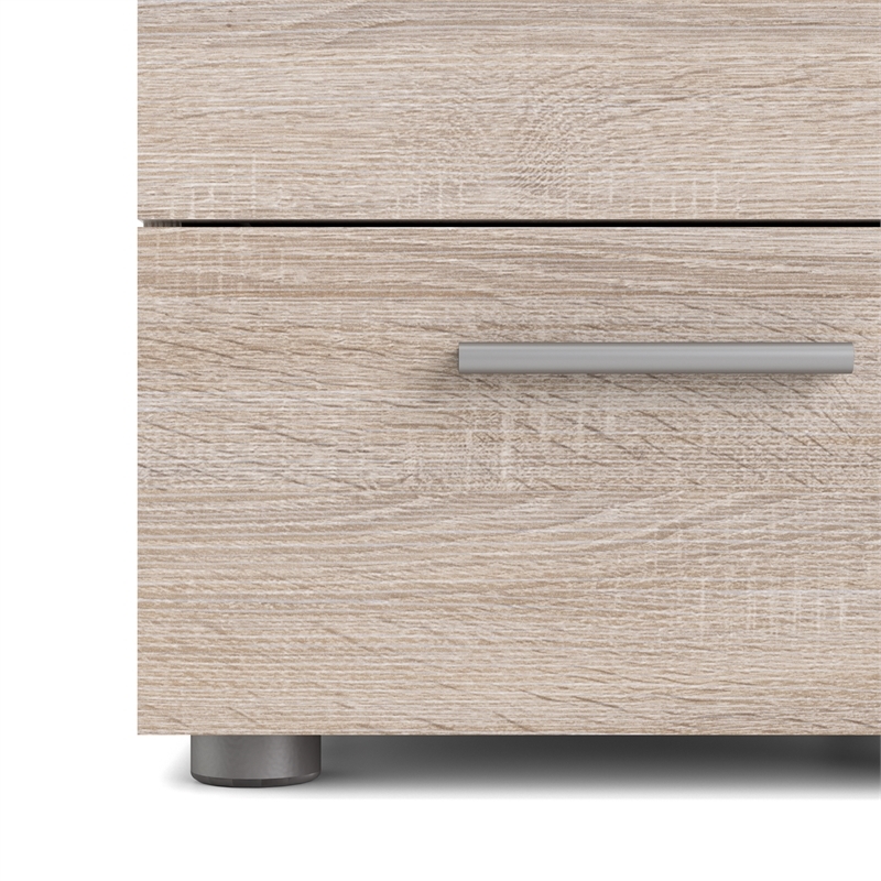 Home Square 8 Drawer Dresser and 2 Drawer Nightstand 2 Pc Set in Truffle