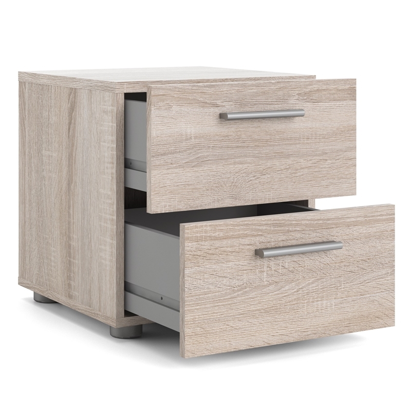 Home Square 8 Drawer Dresser and 2 Drawer Nightstand 2 Pc Set in Truffle