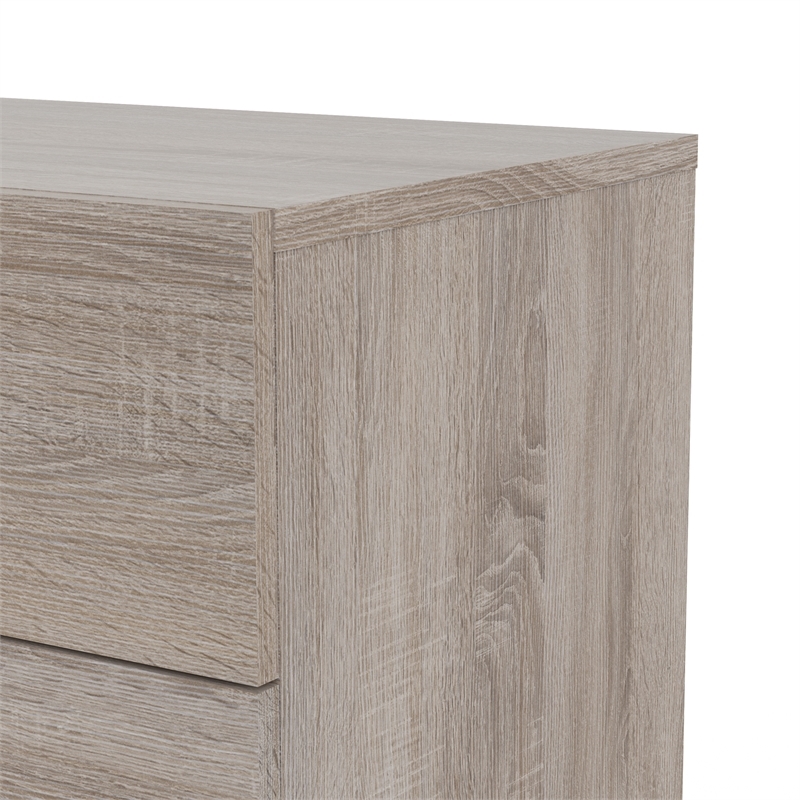 Home Square 8 Drawer Dresser and 2 Drawer Nightstand 2 Pc Set in Truffle