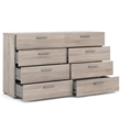 Home Square 8 Drawer Dresser and 2 Drawer Nightstand 2 Pc Set in Truffle