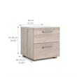 Home Square 8 Drawer Dresser and 2 Drawer Nightstand 3 Pc Set in Truffle
