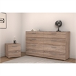 Home Square 8 Drawer Dresser and 2 Drawer Nightstand 3 Pc Set in Truffle