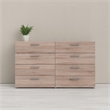 Home Square 8 Drawer Dresser and 2 Drawer Nightstand 3 Pc Set in Truffle
