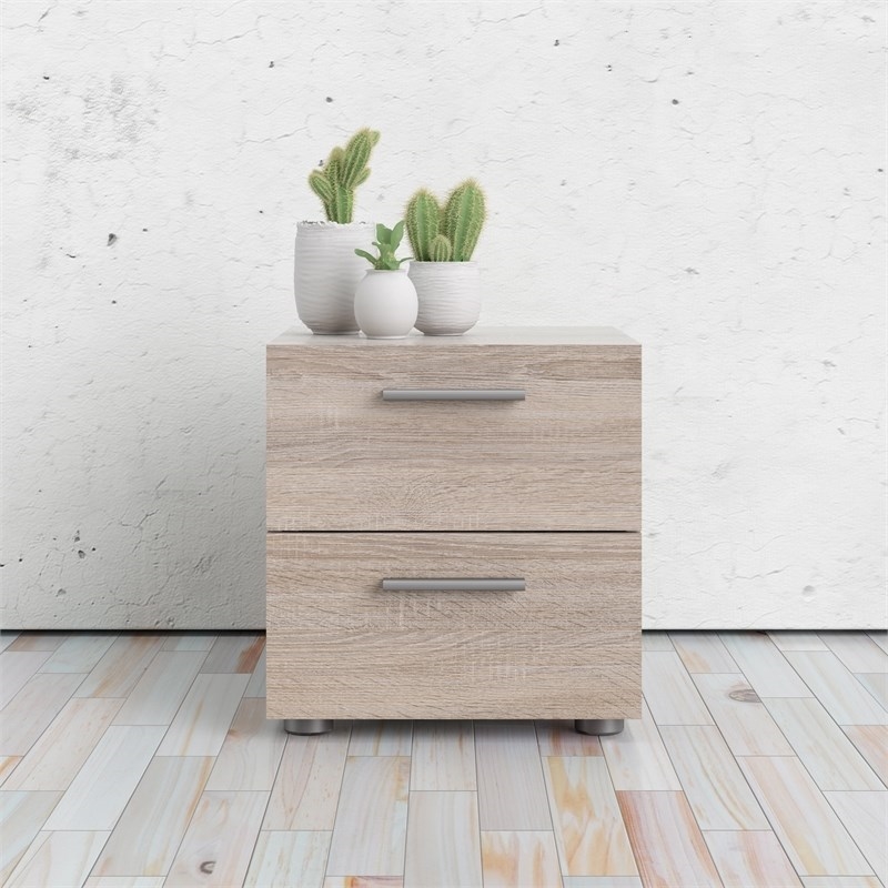 Home Square 8 Drawer Dresser and 2 Drawer Nightstand 3 Pc Set in Truffle