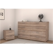 Home Square 8 Drawer Dresser and 2 Drawer Nightstand 3 Pc Set in Truffle