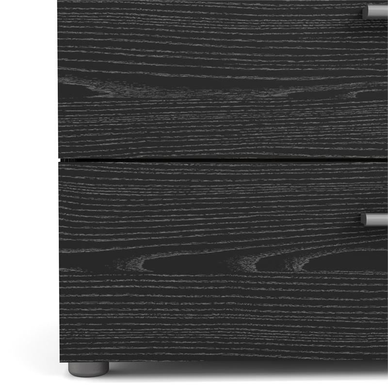 Home Square 2 Piece Bedroom Set with Dresser and Chest in Black Woodgrain