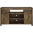 Home Square 3 Piece Set with Queen Headboard Nightstand and TV Stand in Rustic