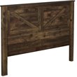 Home Square 3 Piece Set with Queen Headboard Nightstand and TV Stand in Rustic