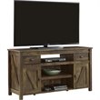 Home Square 3 Piece Set with Queen Headboard Nightstand and TV Stand in Rustic
