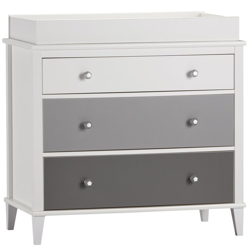 Home Square 2 Piece Kids Bedroom Set with Desk and 3 Drawer Changing Table