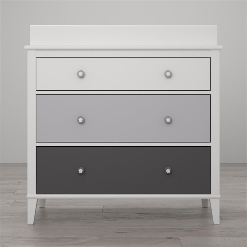 Home Square 2 Piece Kids Bedroom Set with Desk and 3 Drawer Changing Table