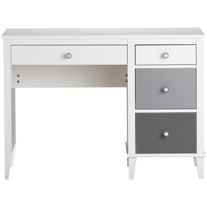 Home Square 2 Piece Kids Bedroom Set with Desk and 6 Drawer Changing Table