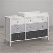 Home Square 2 Piece Kids Bedroom Set with Desk and 6 Drawer Changing Table
