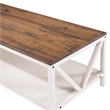 Home Square 4 Piece Living Room Set with 2 TV Stands End Table and Coffee Table