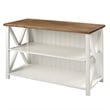Home Square 3 Piece Living Room Set with Storage Console and 2 End Tables