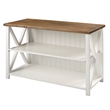 Home Square 2 Piece Living Room Set with Storage Console and End Table in White