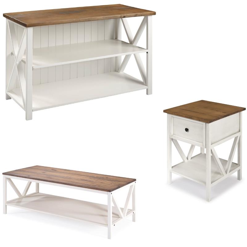 Home Square 3 Piece Living Room Set with End Table Coffee Table and Console