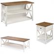 Home Square 3 Piece Living Room Set with End Table Coffee Table and Console