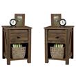 Home Square 2 Piece Bedroom Set with 2 Nightstands in Rustic Finish