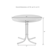 Home Square 2 Piece Metal Patio End Table Set in White