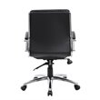 Home Square 2 Piece CaressoftPlus Executive Mid-Back Chair Set in Black
