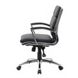 Home Square 2 Piece CaressoftPlus Executive Mid-Back Chair Set in Black