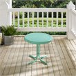 Home Square 2 Piece Metal Patio End Table Set in Aqua Blue