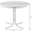 Home Square 2 Piece Metal Patio End Table Set in Navy