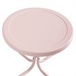 Home Square 2 Piece Metal Patio End Table Set in Pink