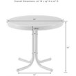 Home Square 2 Piece Metal Patio End Table Set in Tangerine