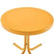Home Square 2 Piece Metal Patio End Table Set in Tangerine