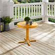 Home Square 2 Piece Metal Patio End Table Set in Tangerine