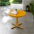 Home Square 2 Piece Metal Patio End Table Set in Tangerine