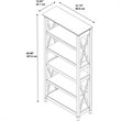 Home Square 5 Shelf Wood Bookcase Set in Pure White Oak (Set 0f 2)