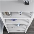 Home Square 5 Shelf Wood Bookcase Set in Pure White Oak (Set 0f 2)