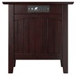 Home Square 2 Piece Nantucket Solid Wood Charger End Table Set in Espresso
