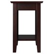 Home Square 2 Piece Nantucket Solid Wood Charger End Table Set in Espresso
