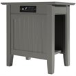 Home Square 2 Piece Nantucket Chair Side Table with Charger Set in Grey