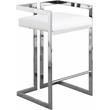 Home Square 2 Piece Faux Leather Counter Stool Set in White