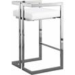 Home Square 2 Piece Faux Leather Counter Stool Set in White