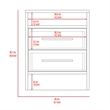Tu Home Square 2 Drawer Engineered Wood Nightstand Set in Light Gray (Set of 2)