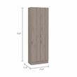 Home Square 2 Piece Wood Multi Storage Two-Door Pantry Cabinet Set in Light Gray