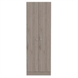 Home Square 2 Piece Wood Multi Storage Two-Door Pantry Cabinet Set in Light Gray