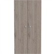 Home Square 2 Piece Wood Multi Storage Two-Door Pantry Cabinet Set in Light Gray