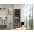 Home Square 2 Piece Wood Multi Storage Two-Door Pantry Cabinet Set in Light Gray